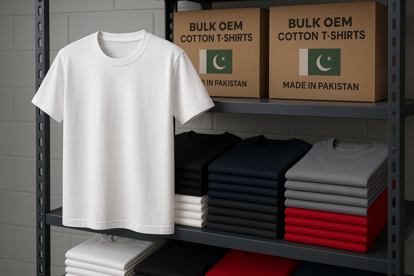 Bulk OEM Cotton T-Shirts Supplier Pakistan Export