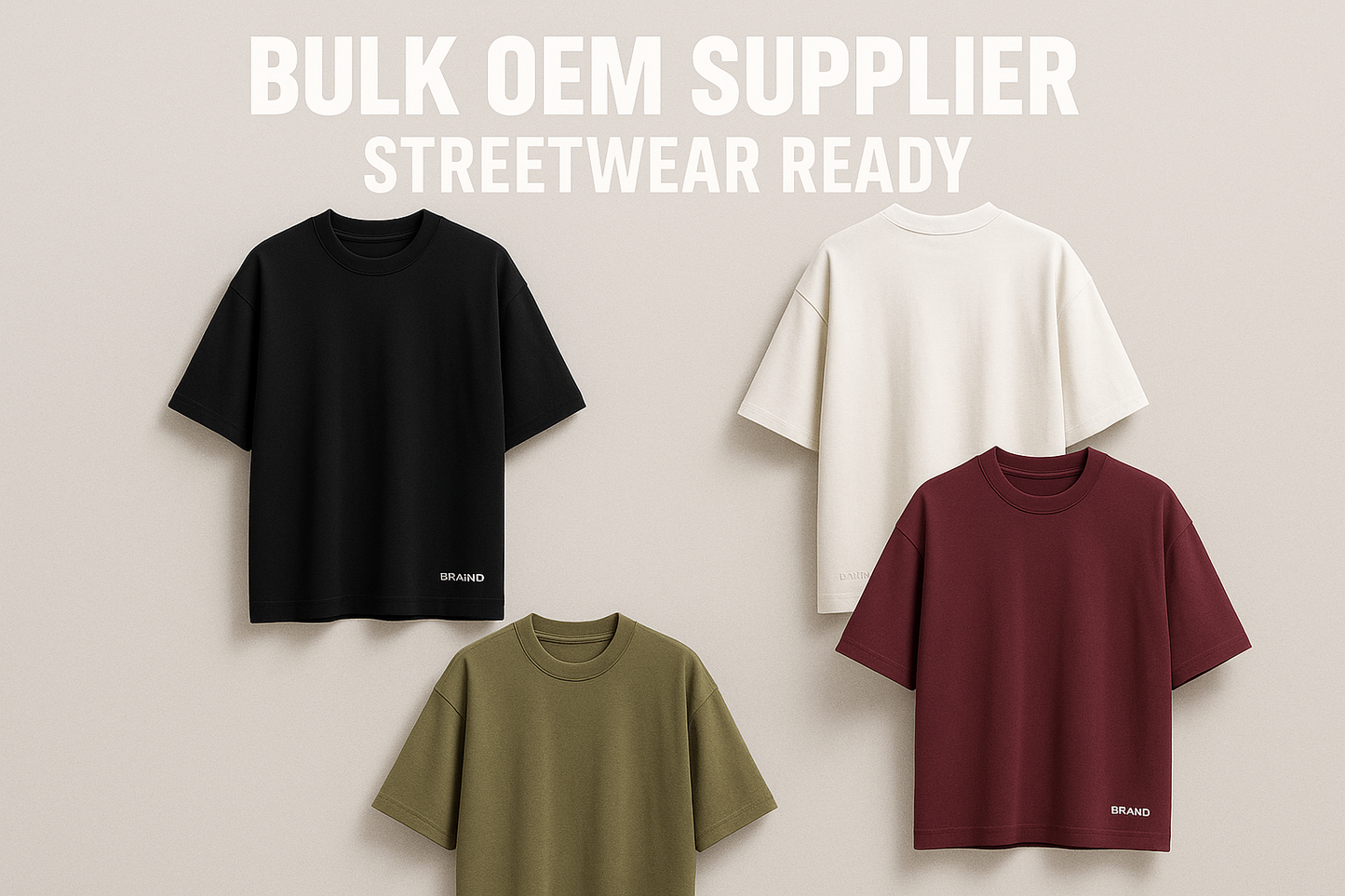 Bulk OEM Oversized T-Shirts Supplier for Streetwear Brands