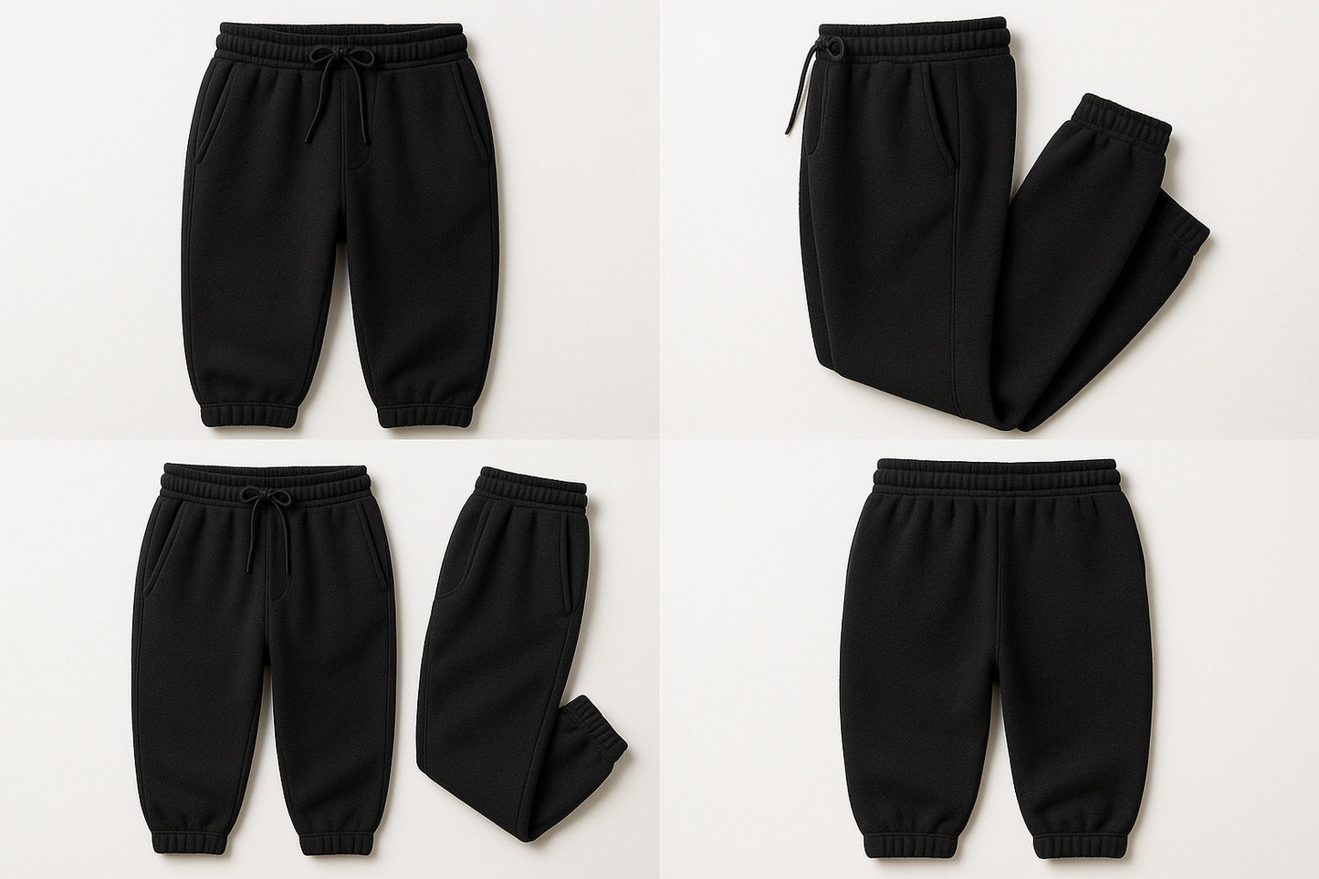 OEM Black Fleece Jogger Pants Bulk Supplier