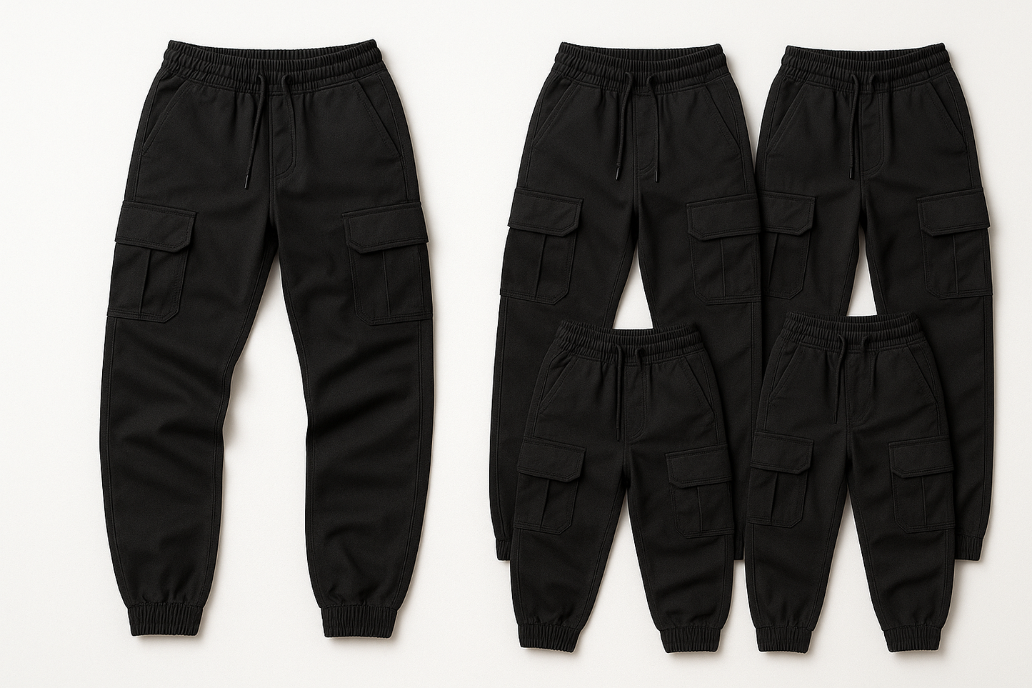 OEM Black Streetwear Cargo Trousers Manufacturer Pakistan