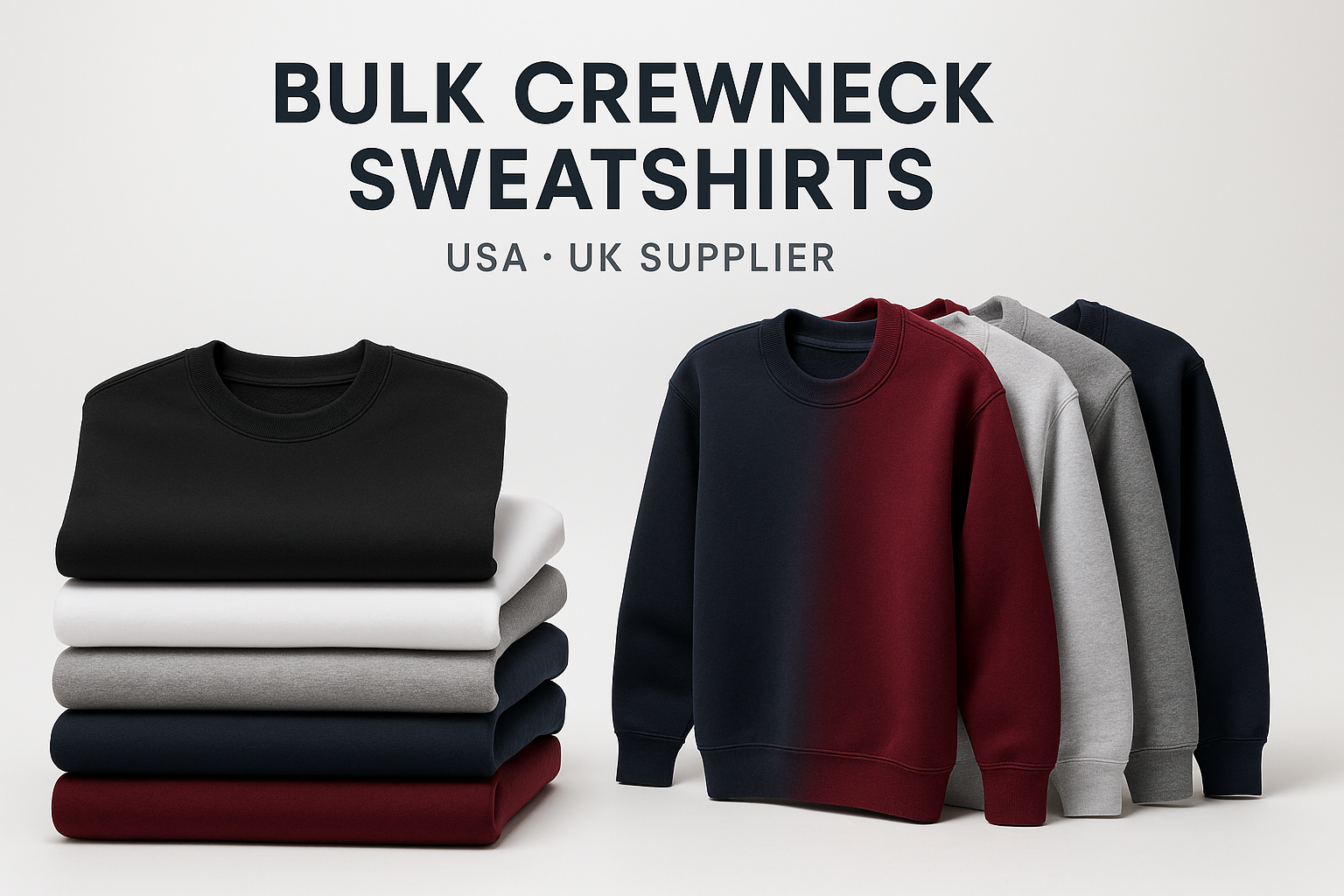 Bulk Crewneck Sweatshirts Supplier USA UK