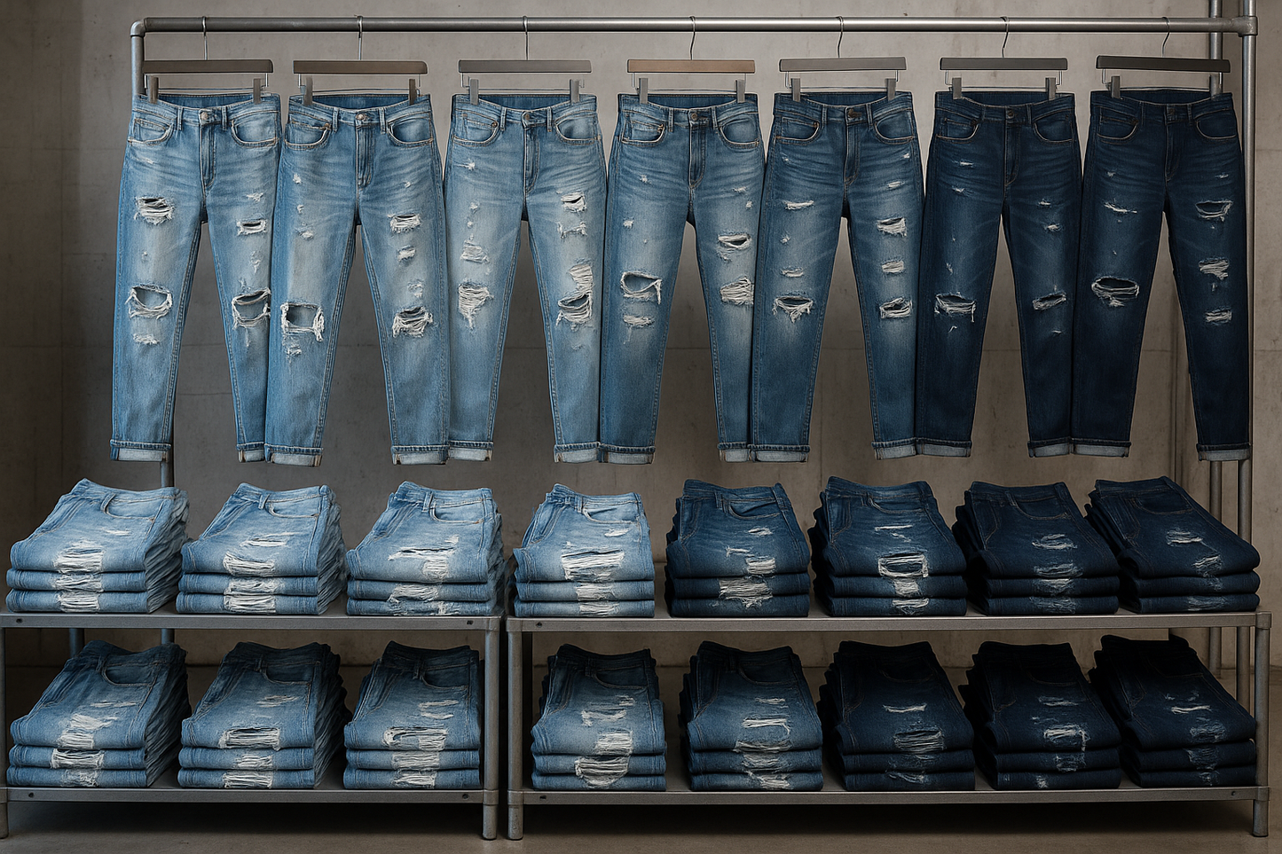 Bulk Distressed Denim Jeans Supplier