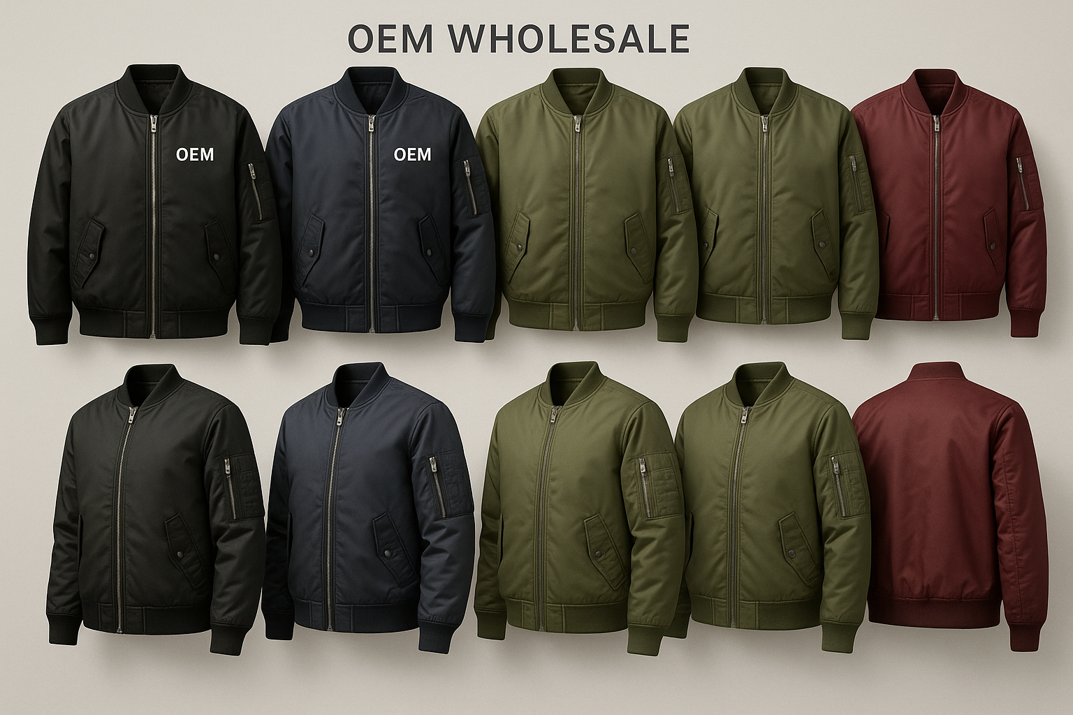 Bulk OEM Bomber Jackets Supplier for Brands