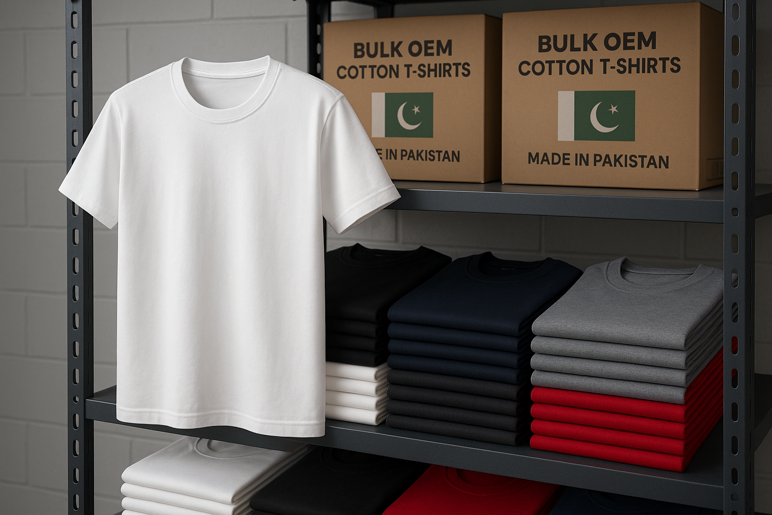 Bulk OEM Cotton T-Shirts Supplier Pakistan Export