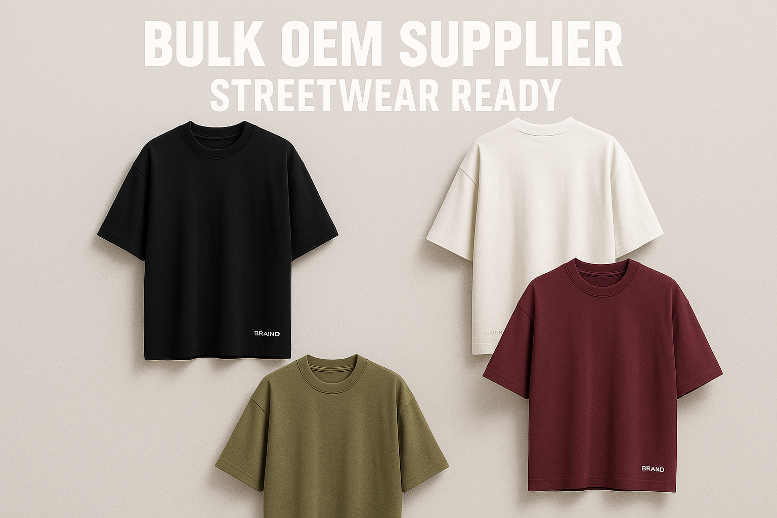 Bulk OEM Oversized T-Shirts Supplier for Streetwear Brands