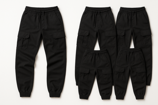 OEM Black Streetwear Cargo Trousers Manufacturer Pakistan