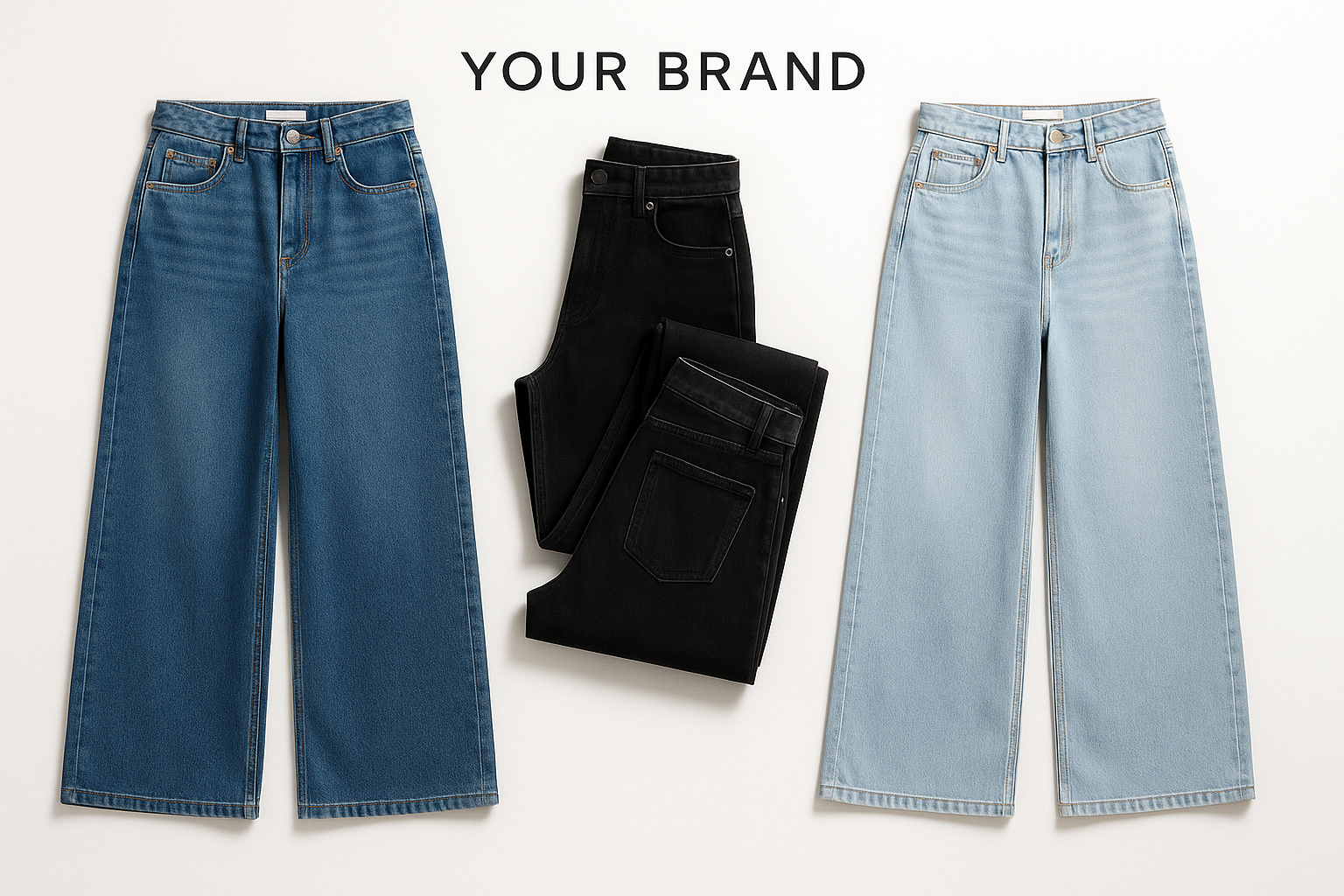 Private Label Wide-Leg Jeans Exporter
