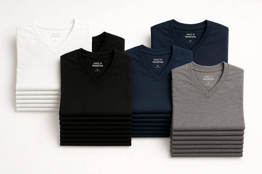 Wholesale V-Neck T-Shirt Manufacturer Pakistan